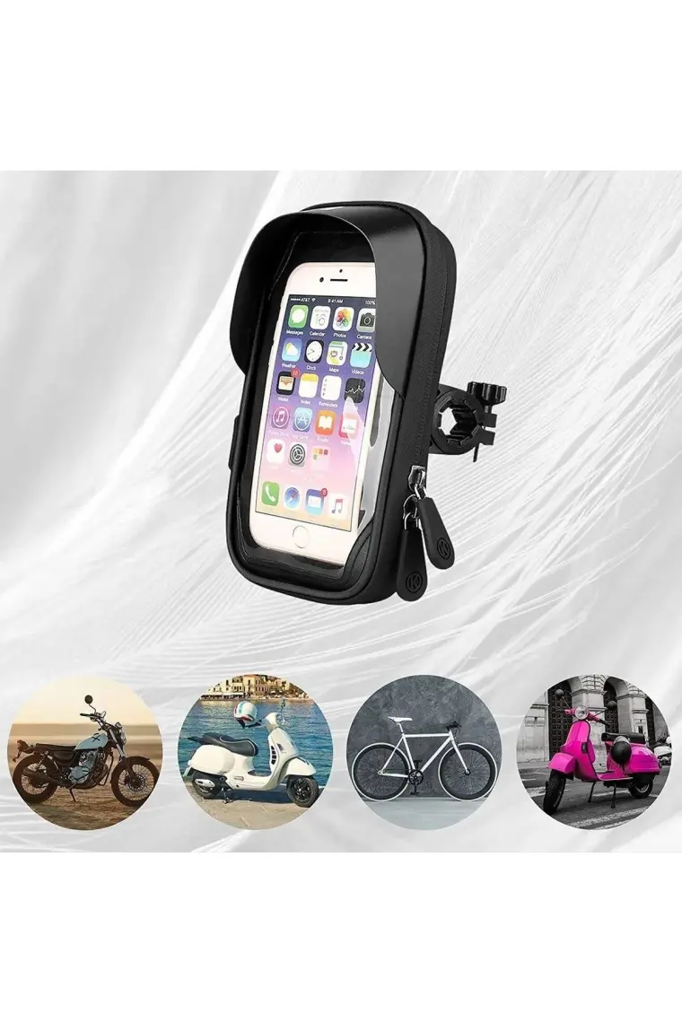 Streak Motosiklet Bisiklet Su Geçirmez Telefon Tutucu Çanta Gidon Uyumlu