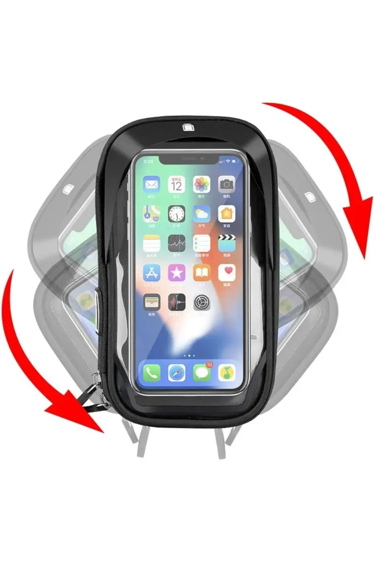 Streak Motosiklet Bisiklet Su Geçirmez Telefon Tutucu Çanta Gidon Uyumlu