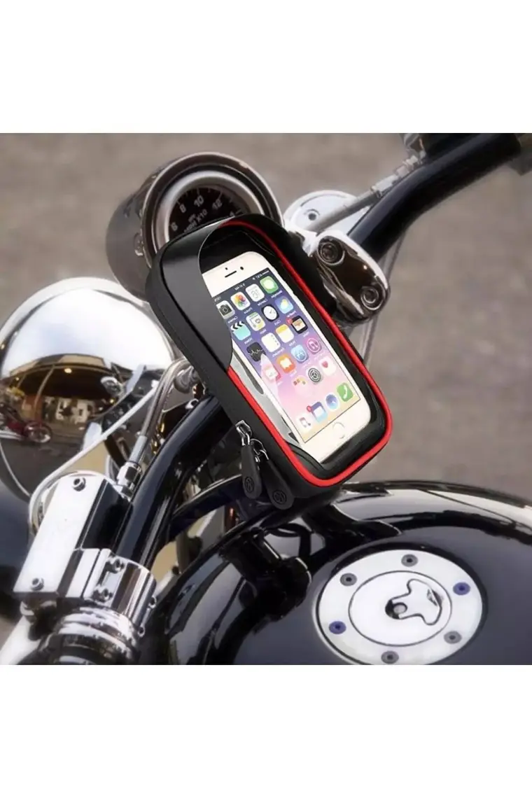 Streak Motosiklet Bisiklet Su Geçirmez Telefon Tutucu Çanta Gidon Uyumlu