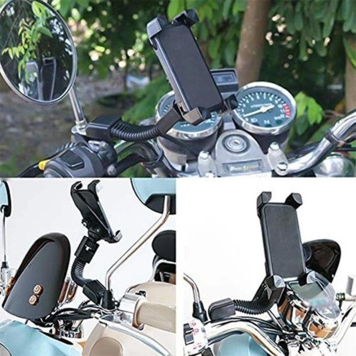 Polhammobile Motosiklet Bisiklet Scooter Için Aynaya Takılan Telefon Tutucu Kilit Özellikli Tutucu