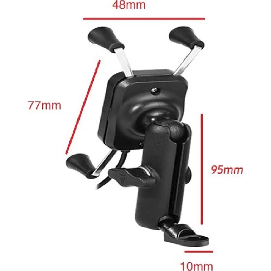 Motowolf Ayna Bağlantılı Wireless Şarjlı Telefon Tutucu
