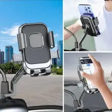 Epilons Motor,motosiklet,bisiklet ,scooter Için 360 Derece Dönebilen Dikiz Aynası Versiyonu Telefon Tutucu Aparat