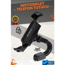Motobros Mafsallı Otomatik Kilitli Motosiklet Telefon Tutucu (Titreme Yapmaz)