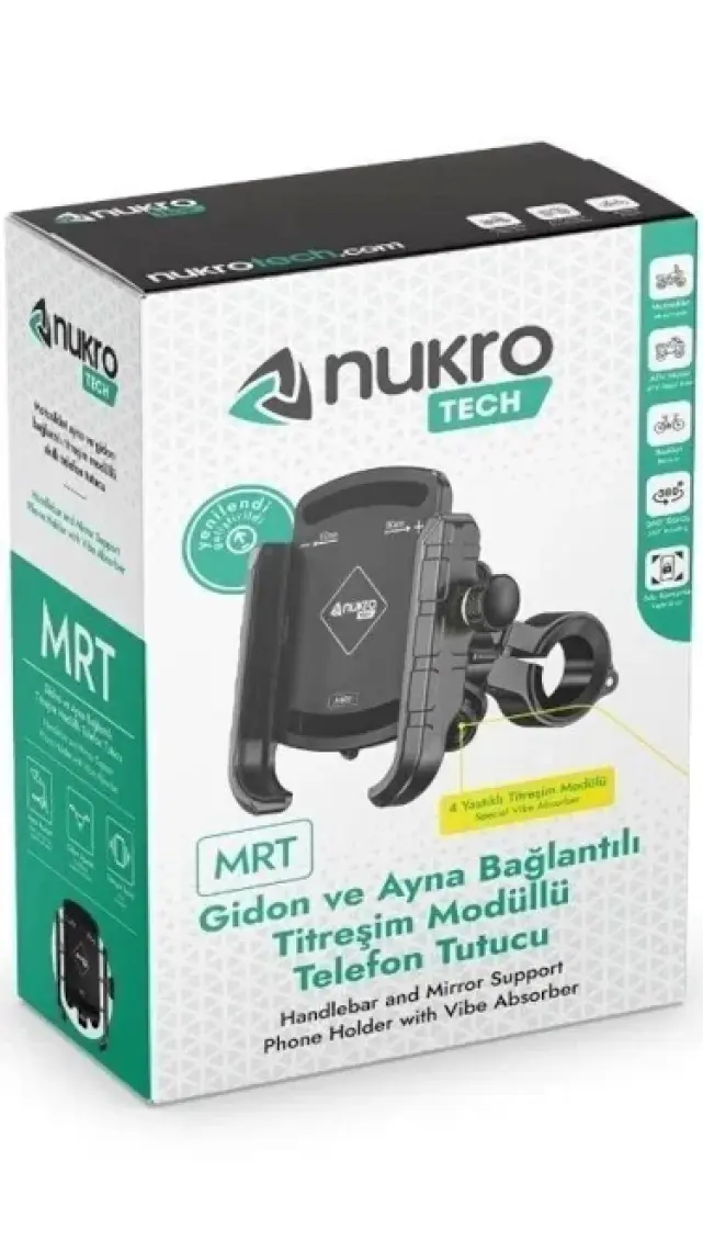 Nukrotech MRT 4 Yastıklı Titreşim Modüllü Telefon Tutucu