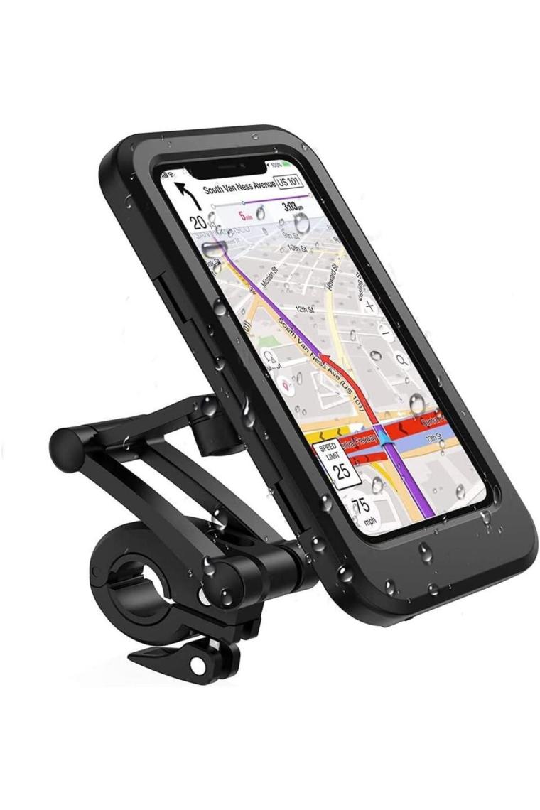 Cosmostech Motosiklet Bisiklet Su Geçirmez 360° Ayarlanabilir Telefon Tutucu Navigasyon Stand