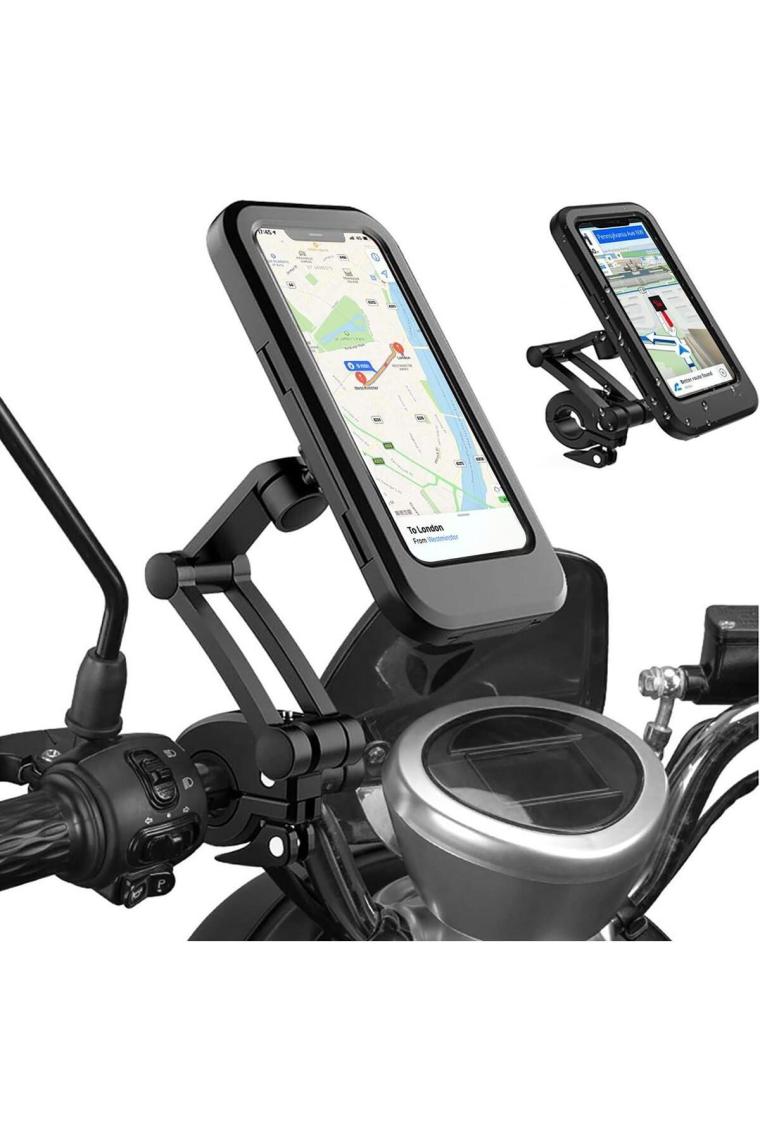 Cosmostech Motosiklet Bisiklet Su Geçirmez 360° Ayarlanabilir Telefon Tutucu Navigasyon Stand