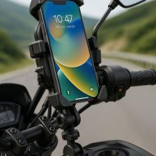 AteşTech Ayna Bağlantılı Motosiklet Telefon Tutucu Profesyonel Titreşim Engelleyici