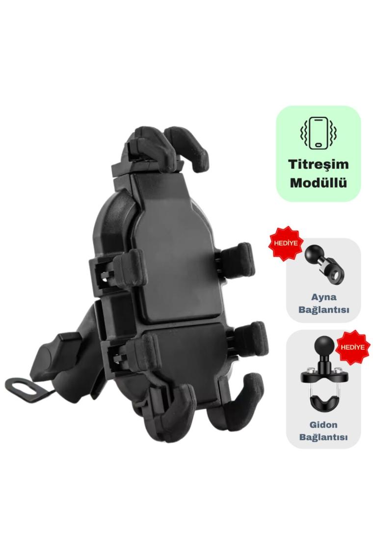 FP400 Titreşim Engelleyicili Tüm Motosikletlere Uyumlu Telefon Tutucu