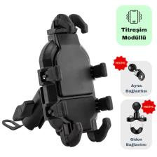 FP400 Titreşim Engelleyicili Tüm Motosikletlere Uyumlu Telefon Tutucu