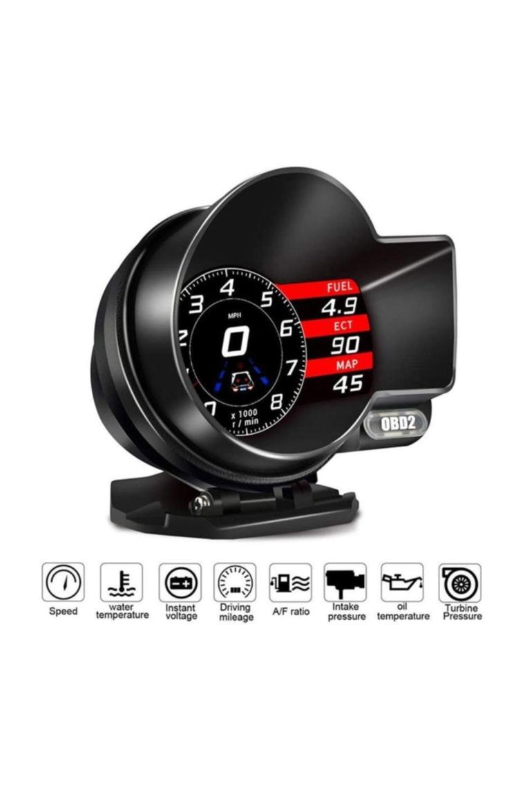 Gplus F8 Hud Head Up Display Obd 48 Fonksiyonlu Araç Data Yansıtıcı Alarmlı Erken Uyarı Sistemi Hız Devir Gösterge Ekranı