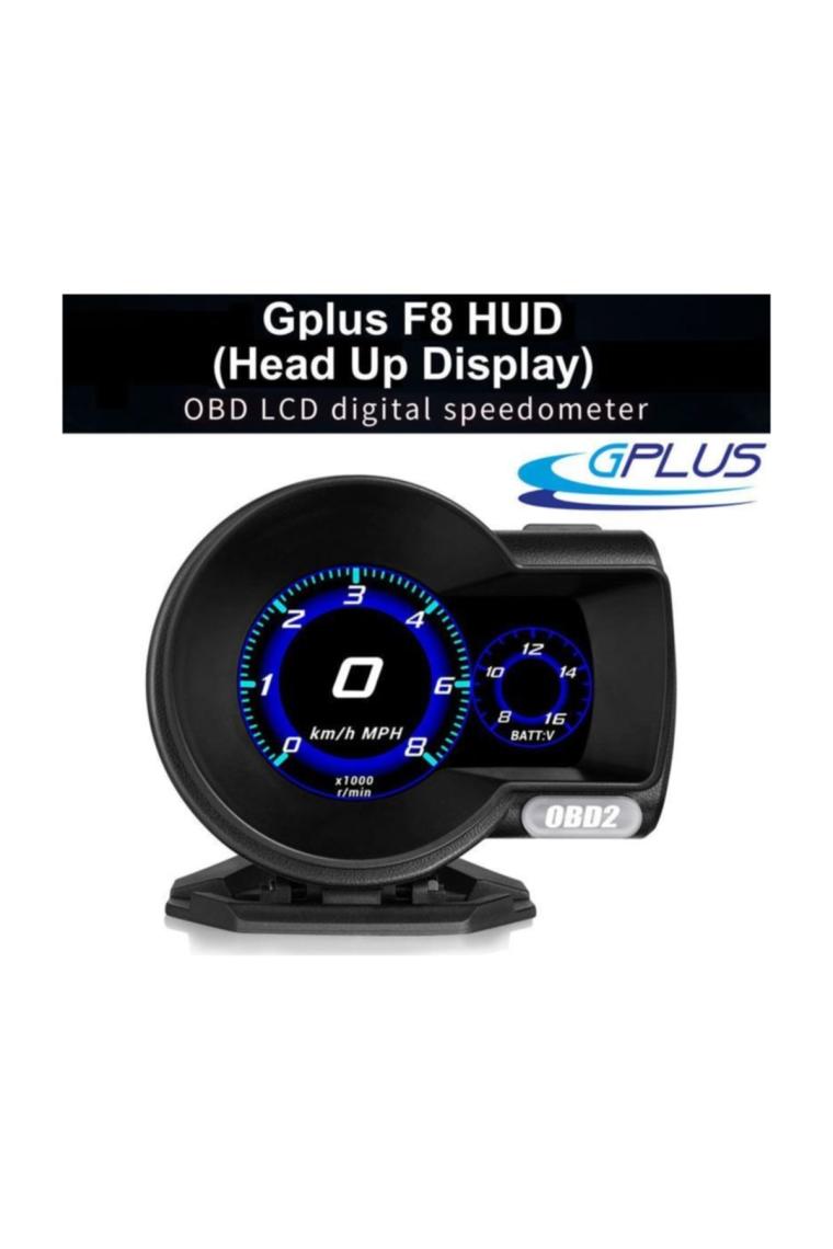 Gplus F8 Hud Head Up Display Obd 48 Fonksiyonlu Araç Data Yansıtıcı Alarmlı Erken Uyarı Sistemi Hız Devir Gösterge Ekranı
