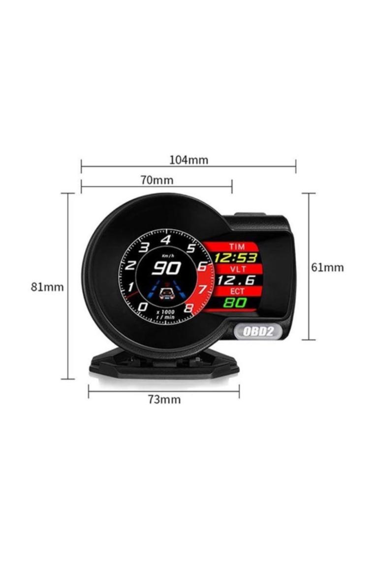 Gplus F8 Hud Head Up Display Obd 48 Fonksiyonlu Araç Data Yansıtıcı Alarmlı Erken Uyarı Sistemi Hız Devir Gösterge Ekranı