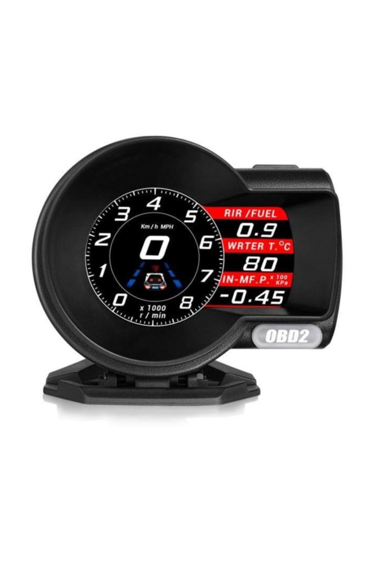 Gplus F8 Hud Head Up Display Obd 48 Fonksiyonlu Araç Data Yansıtıcı Alarmlı Erken Uyarı Sistemi Hız Devir Gösterge Ekranı