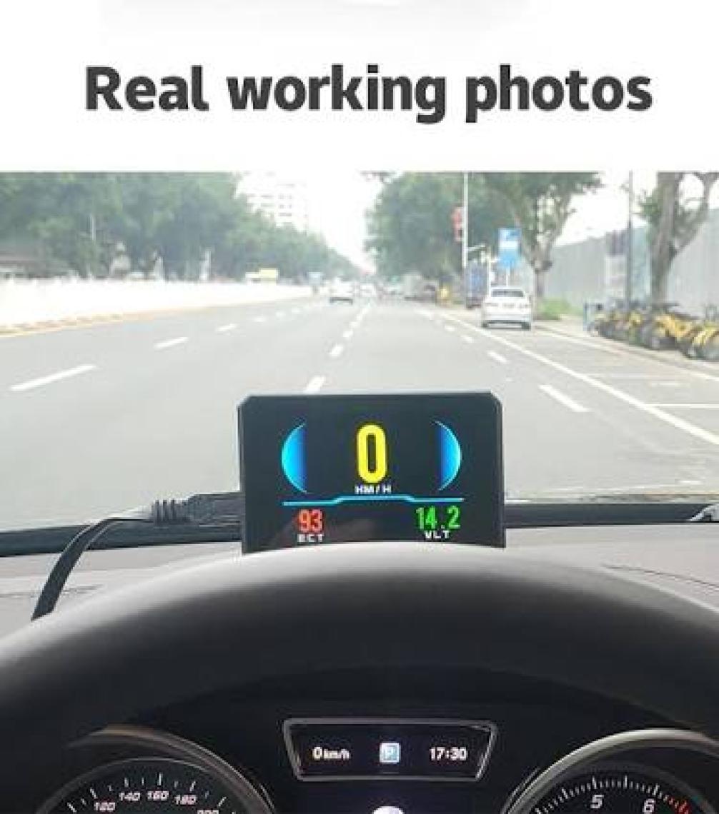 Gplus P16 Hud Head Up Display Obd 48 Fonksiyonlu Araç Data Yansıtıcı Alarmlı Erken Uyarı Sistemi Hız Devir Gösterge Ekranı