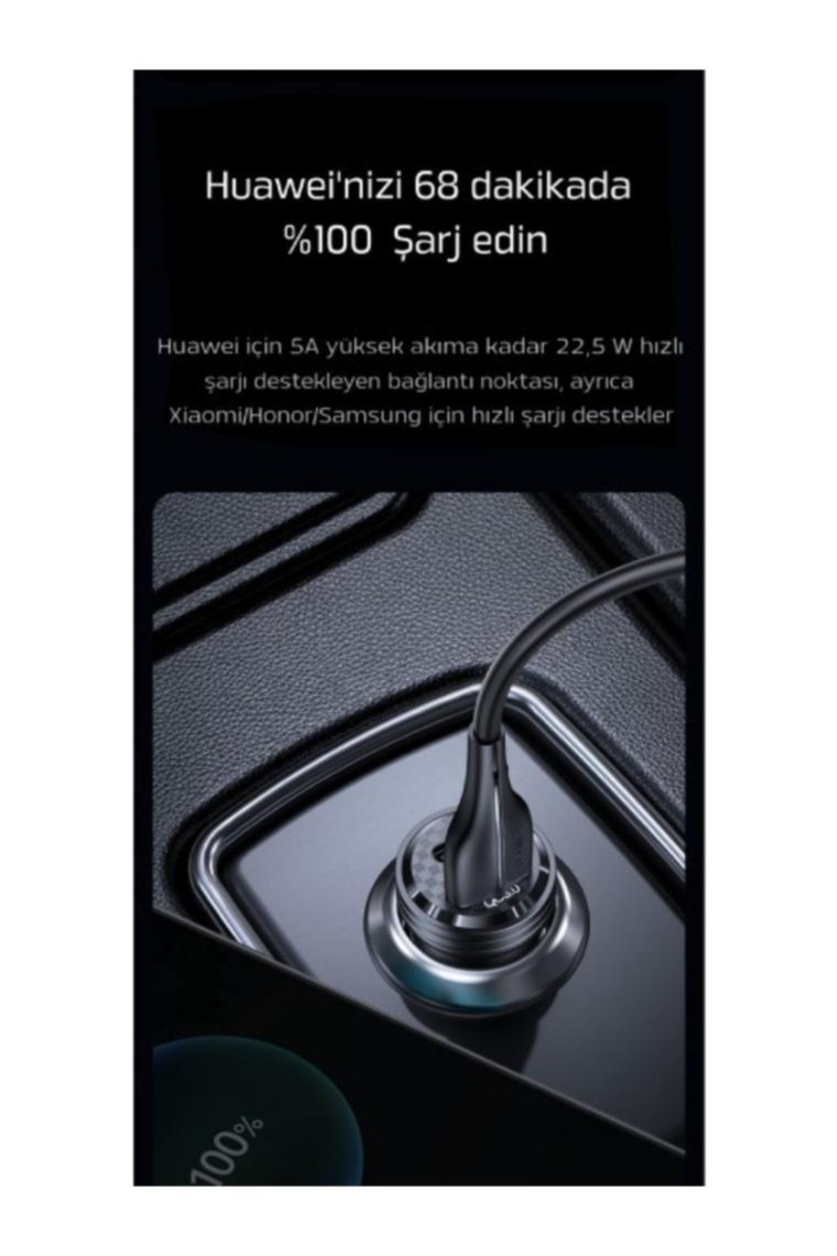 Transparent 45W PD/QC Type C ve USB Çıkış Ultra Hızlı Mini Araç şarj Cihazı L35