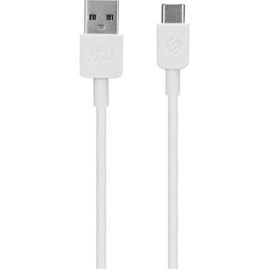 S-Link SL-EC30T Type-C Kablolu 3.4A 2 USB Beyaz Araç Şarj Cihazı