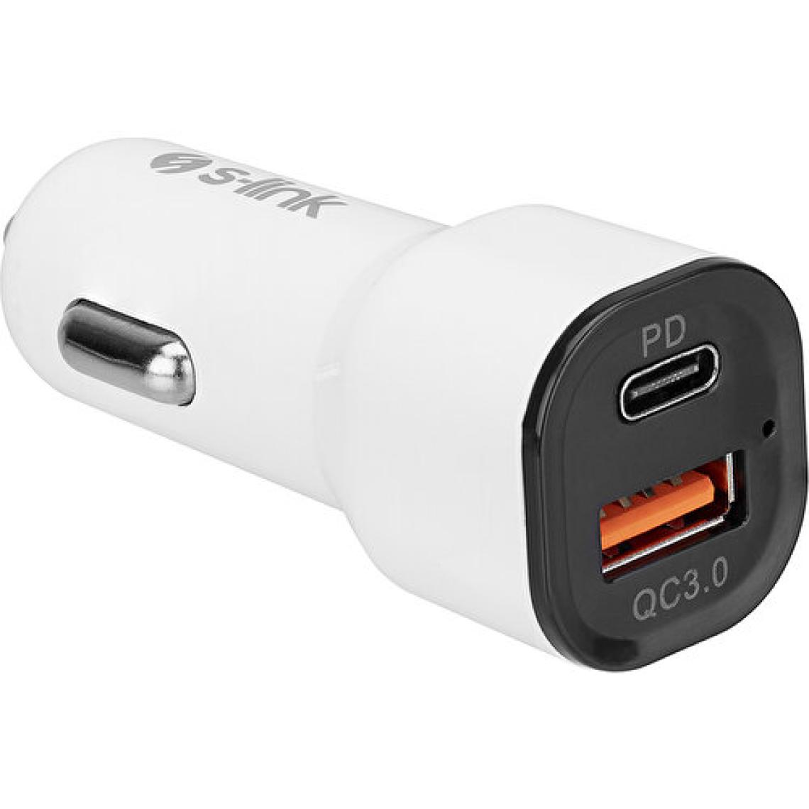 S-Link SL-EC35PD 3.4A iPhone Uyumlu Lightning Hızlı Şarj 18W + USB Qc3.0  Apple iPhone Uyumlu Araç Şarj Cihazı