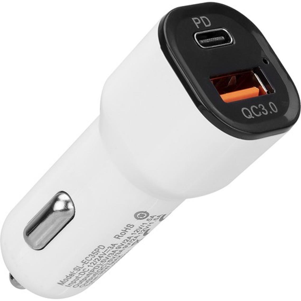 S-Link SL-EC35PD 3.4A iPhone Uyumlu Lightning Hızlı Şarj 18W + USB Qc3.0  Apple iPhone Uyumlu Araç Şarj Cihazı