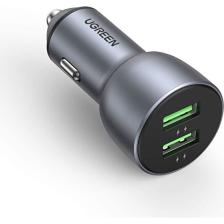Ugreen 36W Qc 3.0 2 Portlu Araç Çakmaklık Hızlı Şarj Adaptörü