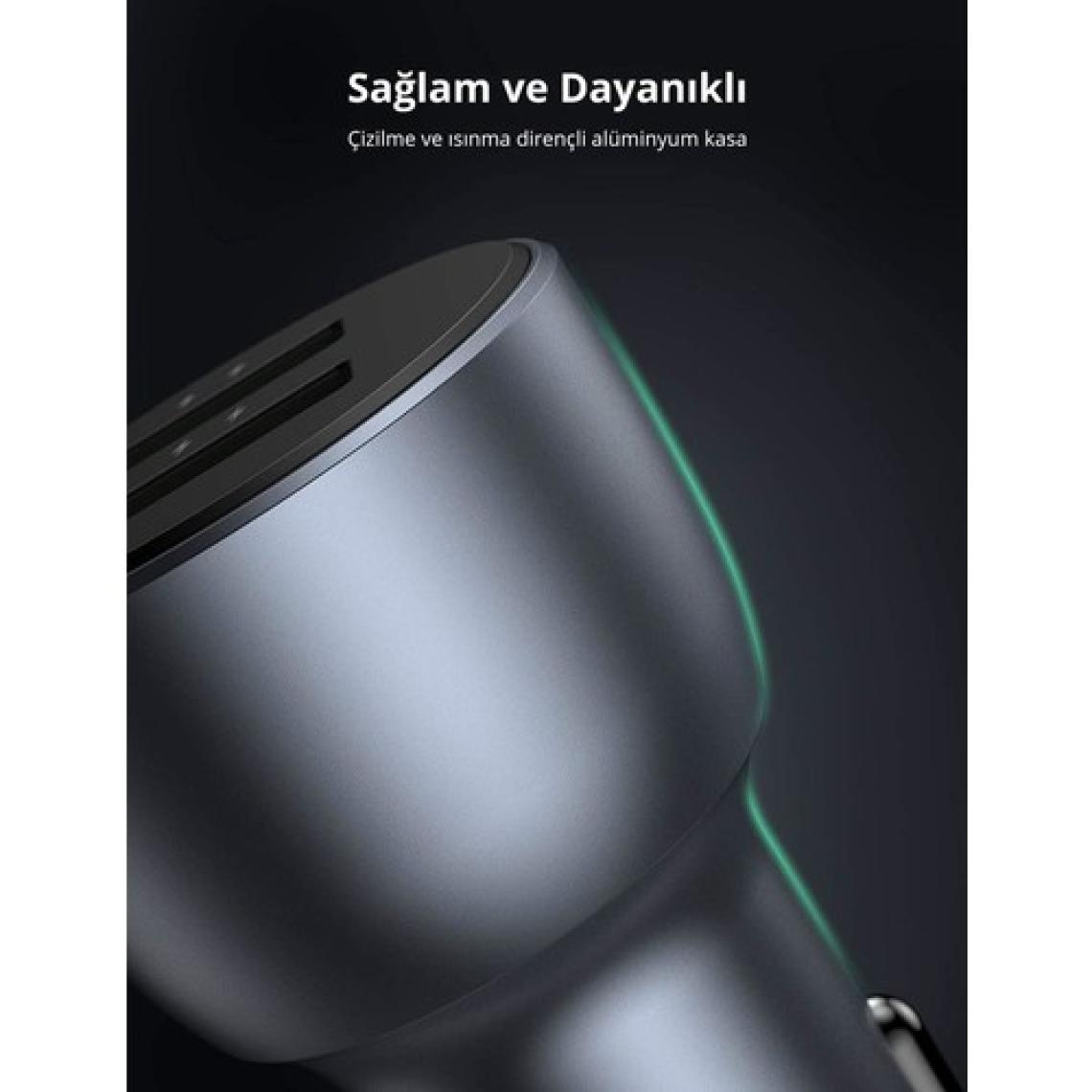 Ugreen 36W Qc 3.0 2 Portlu Araç Çakmaklık Hızlı Şarj Adaptörü