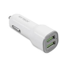 Hytech HY-X40 3.4A Hızlı Şarj 2 USB Beyaz Araç Şarj Cihazı