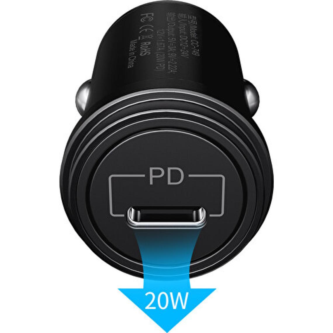 Mcdodo CC-7490 20W Pd 1xType-C Çıkış Hızlı Araç Çakmak Şarjı-Siyah