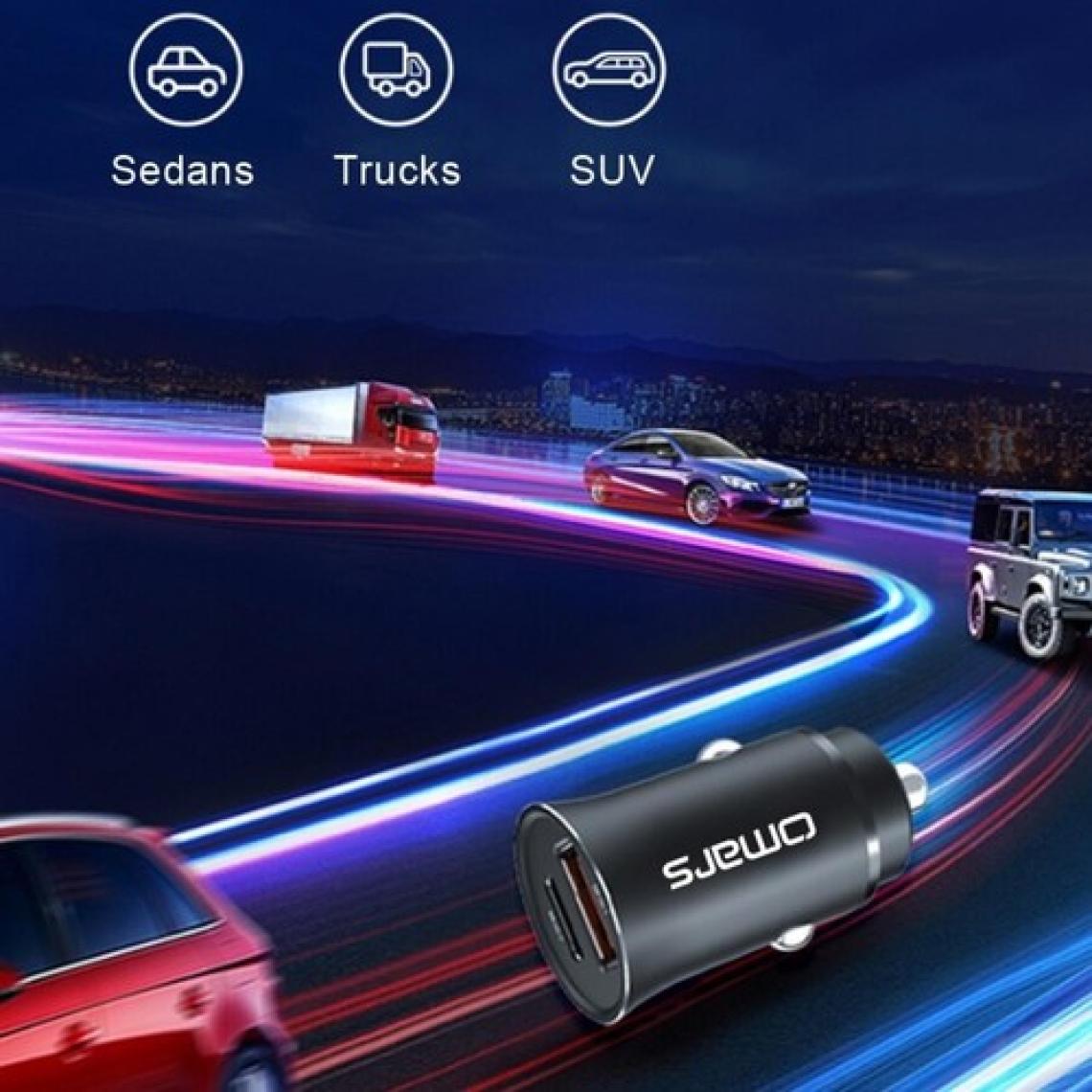 Omars USB Type-C Pd 20W Çift Portlu Araç Içi Hızlı Şarj Cihazı