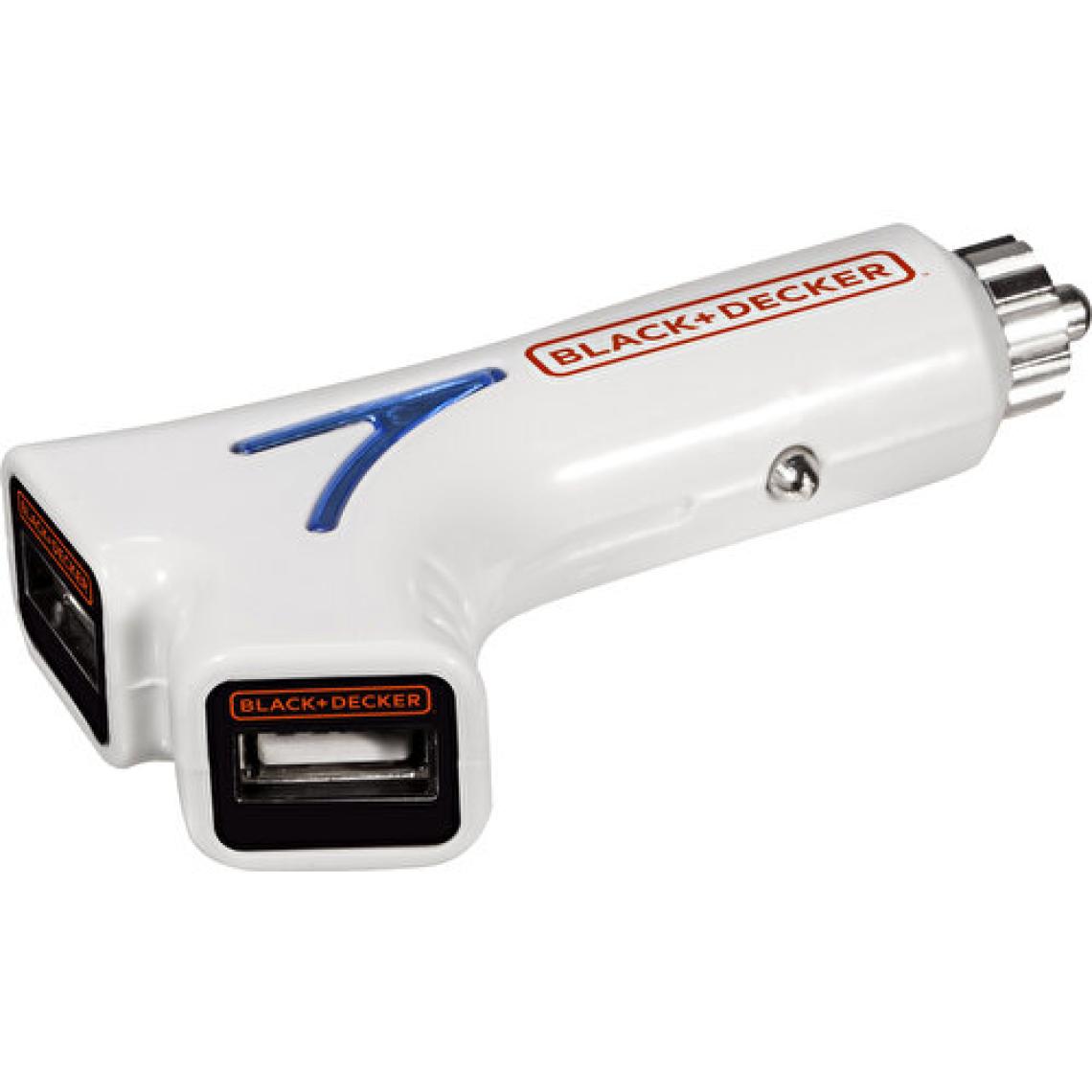 Black&Decker PIUSB2BE 3.1 Amper Çift Çıkışlı Usb Araç Şarj Cihazı