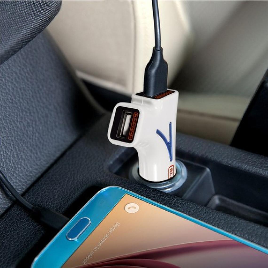 Black&Decker PIUSB2BE 3.1 Amper Çift Çıkışlı Usb Araç Şarj Cihazı