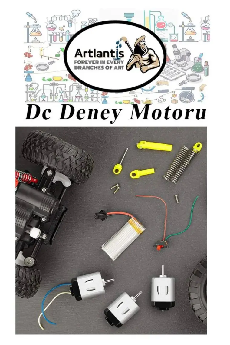 Artlantis Deney Motoru 3 Volt 3 Adet 3V - 6 V Dc Yüksek Devir Dinamo Motoru Okul Hobi Mini Motor 2 Adet Pille Çalışır