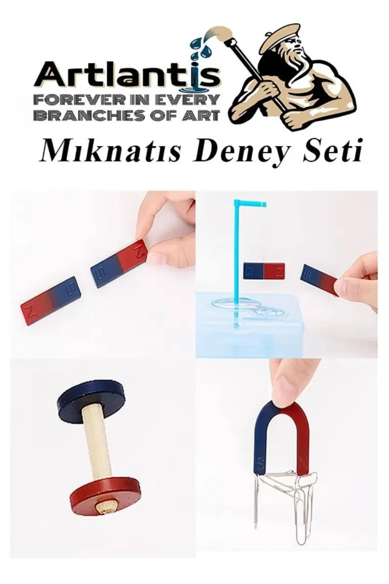 Artlantis Mıknatıs Seti 1 Paket Deney Malzemesi Okul Projeleri Için Manyetik Mıknatıs Deney Oyun Seti Eğitici