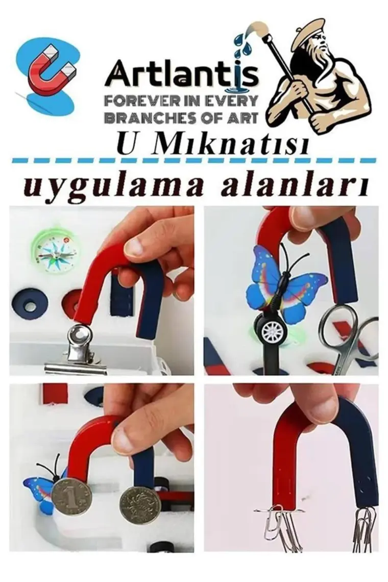 Artlantis Mıknatıs Seti 1 Paket Deney Malzemesi Okul Projeleri Için Manyetik Mıknatıs Deney Oyun Seti Eğitici