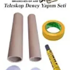 Artlantis Basit Teleskop Yapım Seti 1 Paket Teleskop Deney Seti Silindir Karton Mercek Okul Sınıf Etkinlik