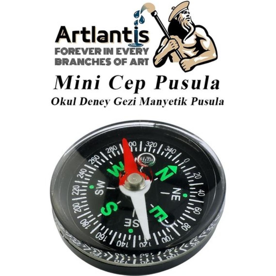 Artlantis Mini Pusula 1 Adet Küçük Pusula Okul Deney Gezi Cep Pusulası Manyetik Pusula 7X30 mm Plastik Öğrenci