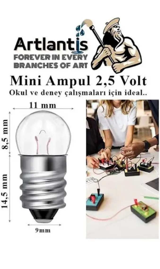Artlantis Seri ve Paralel Elektrik Devresi 1 Paket Basit Elektrik Devresi Deney Seti Eğitici Iş Eğitimi Seti