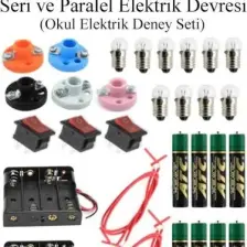 Artlantis Seri ve Paralel Elektrik Devresi 1 Paket Basit Elektrik Devresi Deney Seti Eğitici Iş Eğitimi Seti