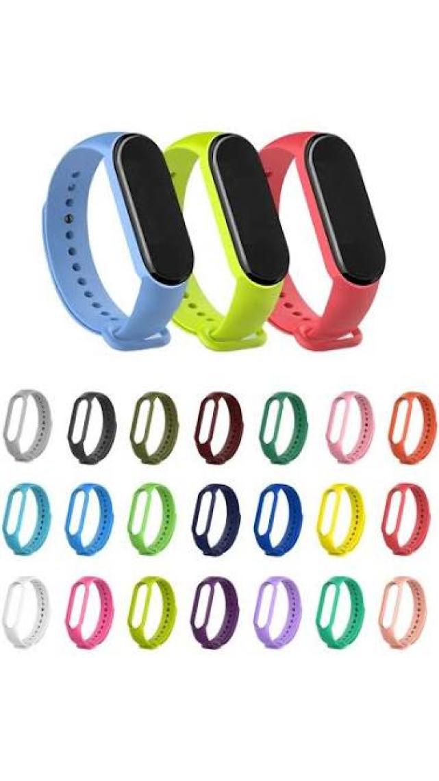 Kyver Xiaomi Mi Band 5 ve 6 Akıllı Bileklik Silikon Kordon Kayış Koyu Mavi