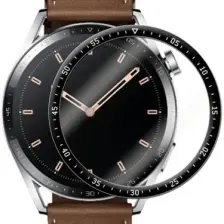 Microcase Huawei Watch Gt 3 46MM Tam Kaplayan Kavisli Ekran Koruyucu 3D Pet Film - Siyah