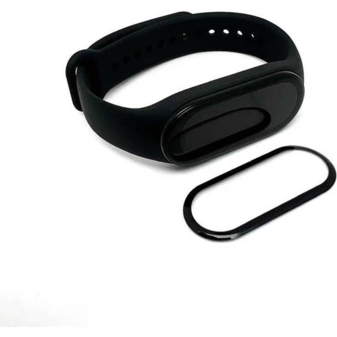 Fibaks Xiaomi Mi Band 7 Uyumlu Tam Kaplayan Ultra Ince Kavisli Siyah Çerçeveli Saat Ekran Koruyucu Pet