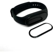 Fibaks Xiaomi Mi Band 7 Uyumlu Tam Kaplayan Ultra Ince Kavisli Siyah Çerçeveli Saat Ekran Koruyucu Pet