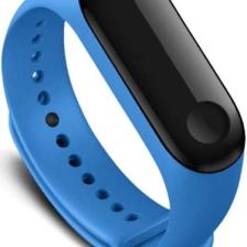 Kyver  Mi Band 3 - Mi Band 4 Akıllı Bileklik Kordon Kayış Açık Mavi