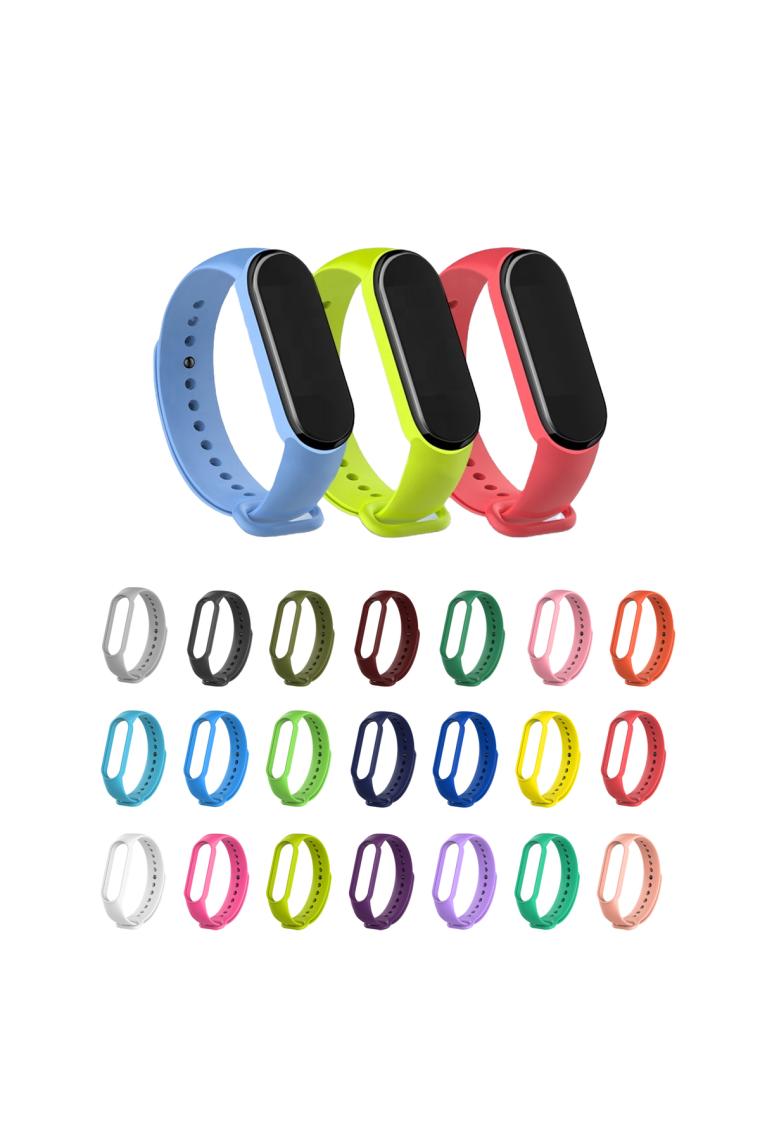 Kyver Xiaomi Mi Band 5 ve 6 Akıllı Bileklik Silikon Kordon Kayış Mint