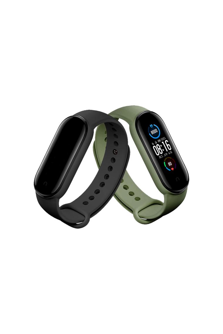 Kyver Xiaomi Mi Band 5 ve 6 Akıllı Bileklik Silikon Kordon Kayış Mint