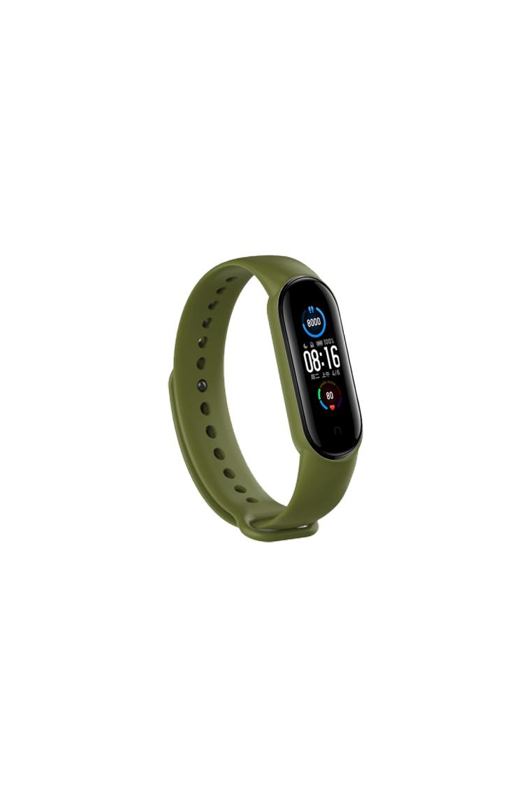 Kyver Xiaomi Mi Band 5 ve 6 Akıllı Bileklik Silikon Kordon Kayış Mint