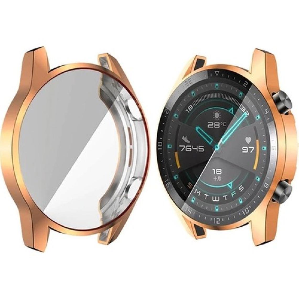 Ally Huawei Watch GT 2 46 mm 360 Koruma Ultra İnce Silikon Kılıf AL-31650 - Rose Gold