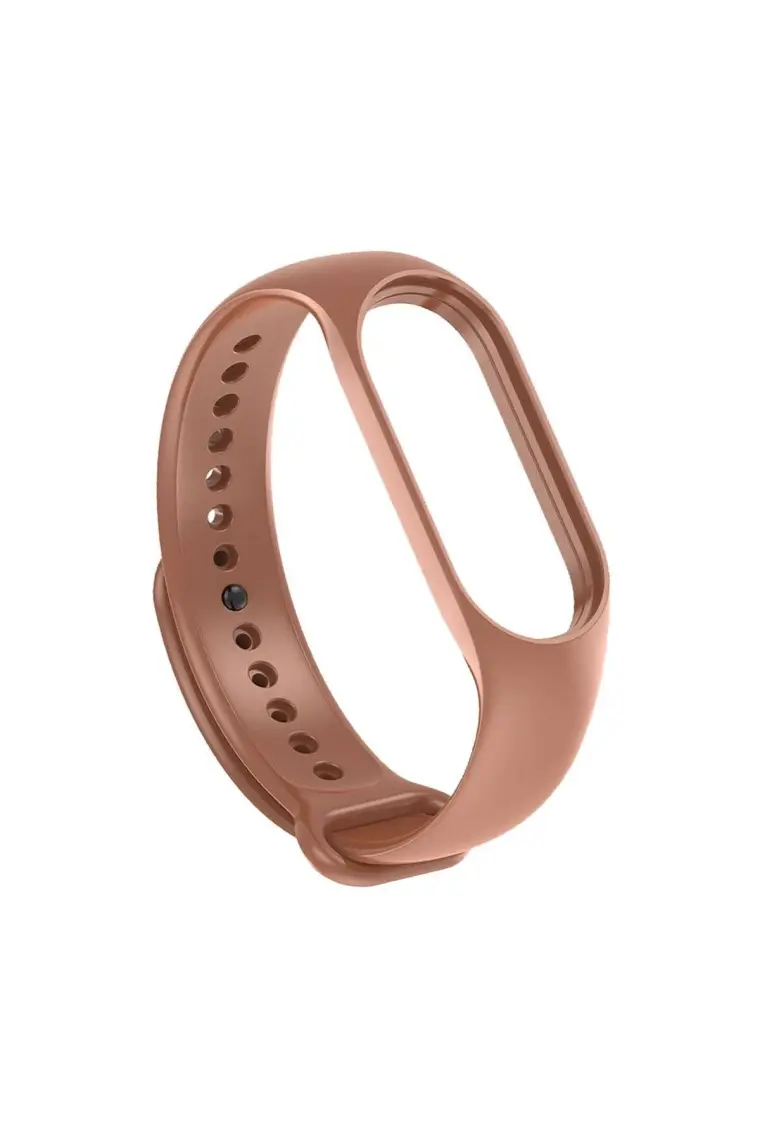 Kyver Xiaomi Mi Band 7 ile Uyumlu Silikon Kordon Kahverengi