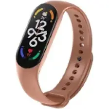 Kyver Xiaomi Mi Band 7 ile Uyumlu Silikon Kordon Kahverengi