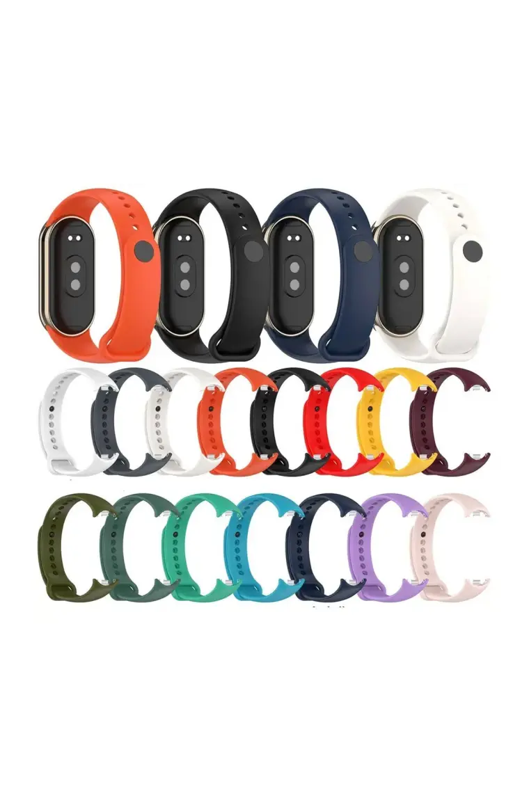 Kyver Kordon, Xiaomi Mi Band 8 ile Uyumlu Silikon Yumuşak Kayış