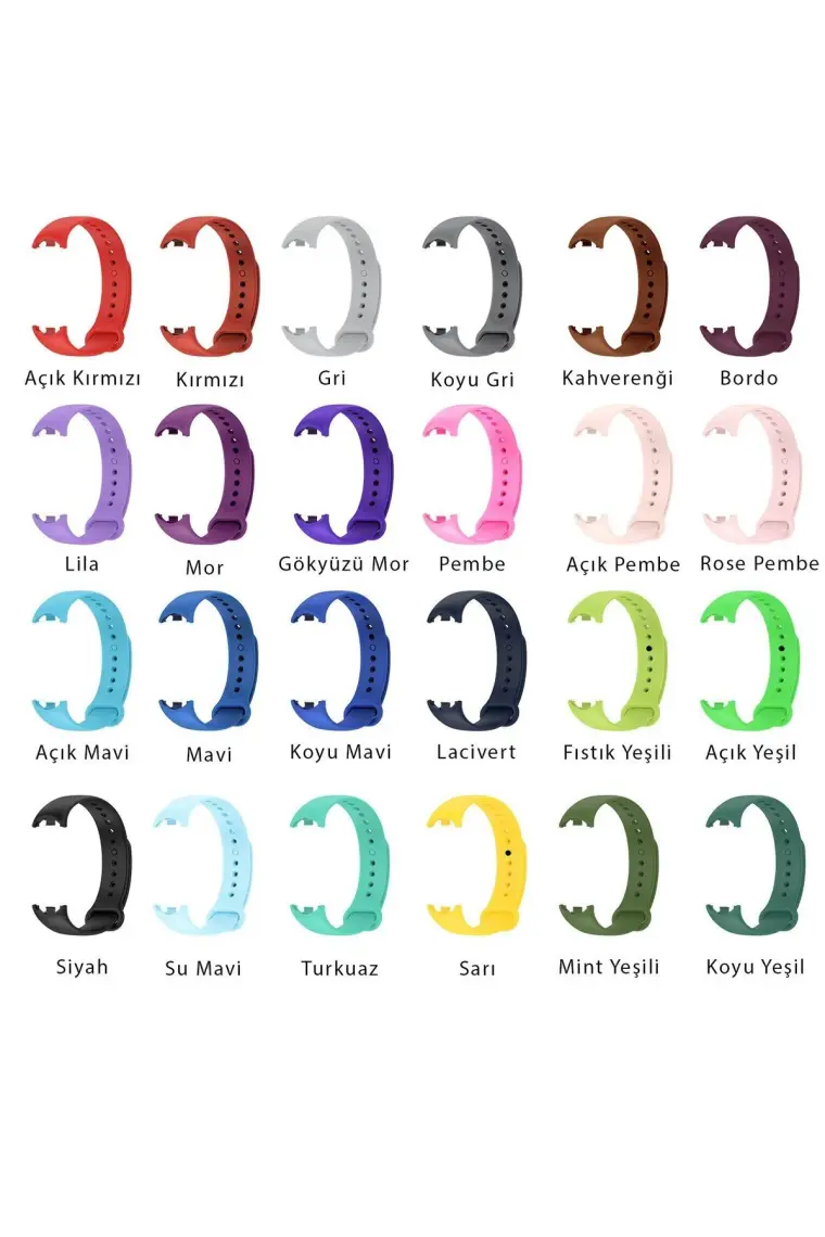 Kyver Kordon, Xiaomi Mi Band 8 ile Uyumlu Silikon Yumuşak Kayış