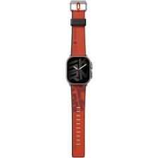 Skinarma Watch Ultra Uyumlu Deri Kordon 49MM Skinarma Spunk Serisi Pu Deri Strap Kayış Turuncu